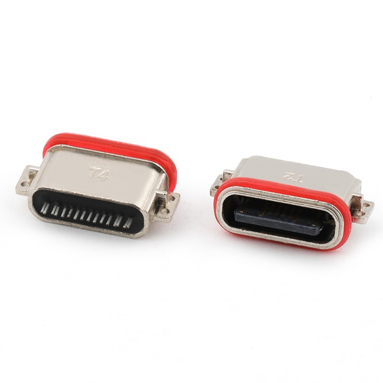 Mid Mount 1.2MM 16Pin IP67 Waterproof USB Connector C Type Female USB Connector